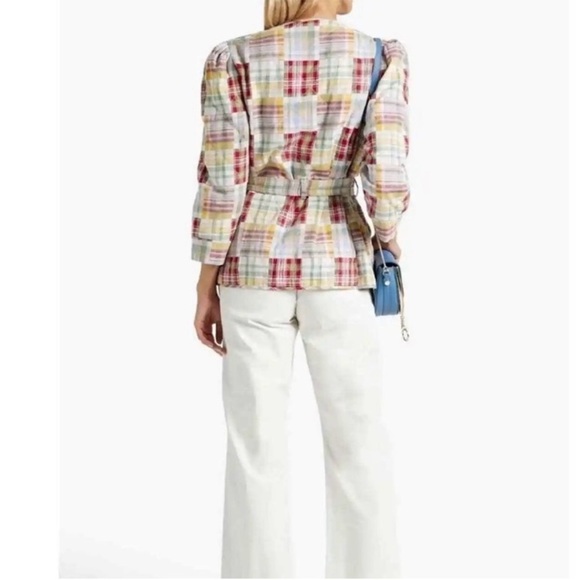 Cinq a Sept Triss Jacket Multi Patchwork Quilt Jacket Size XXS - Picture 3 of 12